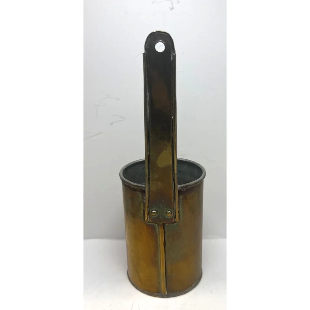 Vintage Copper and Brass Nesting Measuring Stackable Hanging Cups Ladle Quarts